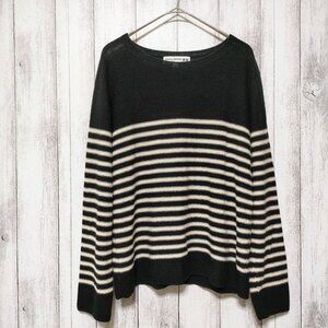 Colway Border Boat Neck Sweater Black